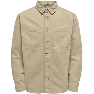 ONLY & SONS Heren Onsalp Box Azg DNM Jacket, Chinchilla, m, Chinchilla, M
