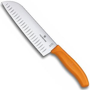 Victorinox Swiss Classic Santokumesser, Kullenschliff, orange