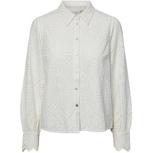 YAS Dames Yasholi Ls Shirt S. Noos blouse, Star White, L