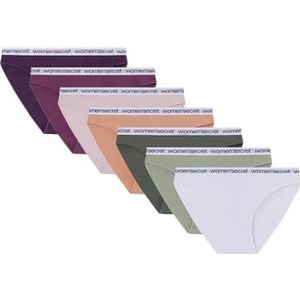 Women'secret Hipster Logo Letter, wit, S voor dames, verpakking met 7 stuks