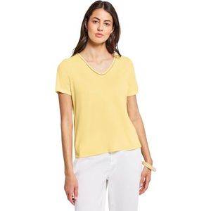 Street One - A323527 - T-shirt - Botercrème Geel - Linnenlook