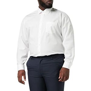 Seidensticker Businesshemd voor heren, comfort fit, strijkvrij, kent-kraag, lange mouwen, 100% katoen, wit, 41