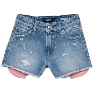 Replay Boyfriend jeansshorts voor meisjes, 010, lichtblauw, 8 Jaren