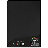 Clairefontaine 4298C verpakking met 50 kaarten pollen 120g, DIN A4, 21 x 29,7cm, zwart