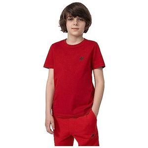 4F JUNIOR T-shirt M291 kleur rood, maat 134 voor heren, Rood, 134