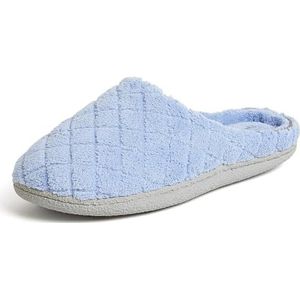 Dearfoams Leslie klomppantoffels met geheugenschuim voor dames, wasbaar met brede breedtes, 9-10