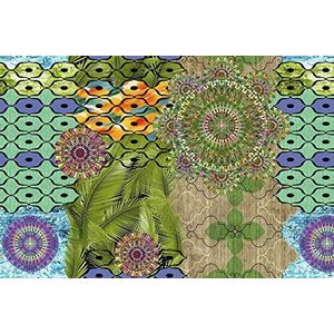 VIBER Bohemian Mandala tapijt, vinyl, meerkleurig, 153 x 230 x 0,2 cm