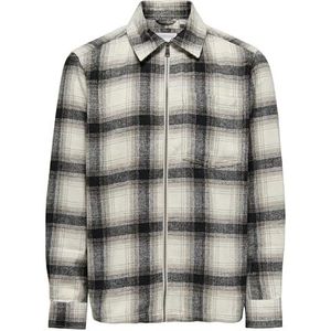 ONLY & SONS Onsaustin Wool Zip Overshirt Noos, antiek wit., XS