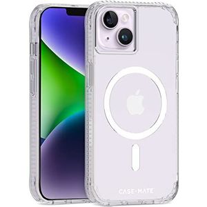 Case-Mate Tough Clear Plus MagSafe Case beschermhoes compatibel met Apple iPhone 14 Plus case transparant [Gerecycled materiaal | 15ft valbescherming | Geïntegreerde MagSafe-oplaadring] - Doorzichtig
