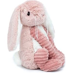 Les Déglingos - Les PTIPOTOS knuffeldier Le Lapin roze – knuffeldier voor baby's – pluche dier voor baby's – cadeau voor de geboorte