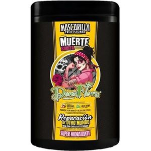 DONA FLORA Muerte Súbita haarmasker, 1000 ml, intensieve kuur voor beschadigd haar, herstelt, voedt en versterkt, diepe verzorging zonder sulfaten en parabenen, voor droog en beschadigd haar