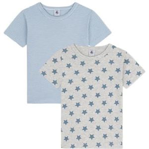 Petit Bateau Set T-shirts voor kinderen, katoen, korte mouwen, sterrenprint, Variant 1:, 12 Jaren
