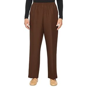 Alfred Dunner Women's Medium Pant,Brown,14