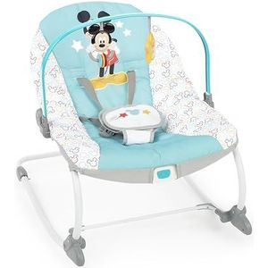 Bright Starts, Disney Baby, Mickey Mouse Original Beest, wip voor baby's en peuters met trillingen, afneembare speelgoedlijst, 2 speelgoed, Micky Mouse, meerkleurig, 12561