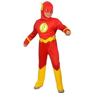 Ciao The Flash verkleedkostuum voor jongens, officieel DC Comics (maat 5-7 jaar) met gevoerde spieren