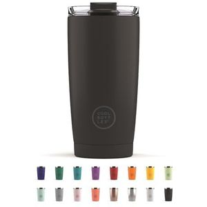 Cool Bottles - Thermosbeker - 550 ml - 5 uur warm, 10 uur koud - BPA Vrij - Mono Black