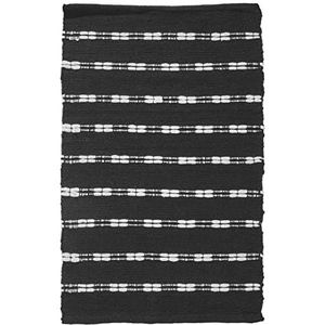 AMARE Tapijt katoen 60 x 90 cm zwart / wit