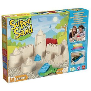 Goliath 83219 - Super zandset Castle, modelleerbaar magisch zand brengt kastelen in de kinderkamer, handige zandbakbox, kleurrijke kasteelvormpjes, vanaf 4 jaar