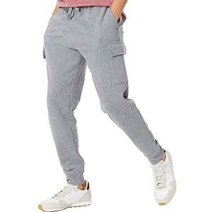 Amazon Essentials Heren Cargo Fleece Jogger, Lichtgrijs Heather, L