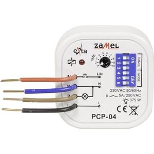 Zamel PCP-04 Tijdrelais multifunctioneel relais voor inbouw dozen, tijdschakelaar, 8 verschillende functies, timer, tijdschakelaar, impulsrelais