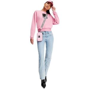 Karl Lagerfeld Jeans, Dames, Box Logo Sweat, Regular Fit, Paars, XS