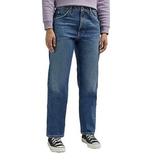 Lee Rider Classic Straight Jeans voor dames, blauw, 27W x 31L