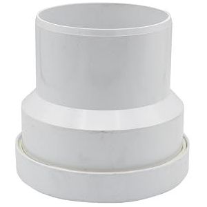 First Plast TPGA PVC-buis, ø 100 mm, voor toilet met aansluitingen M/F, wit