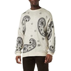 Trendyol Heren ronde hals effen oversized sweater sweatshirt, beige, S, Beige, S