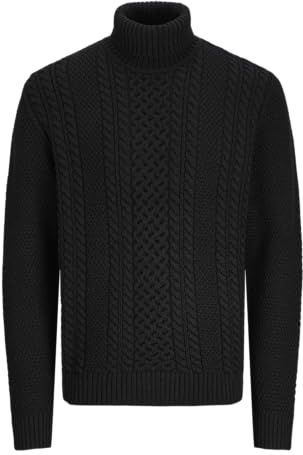 Jack & Jones - JJPAUL KNIT ROLL NECK - Coltrui - Zwart