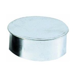 Kamino Flam buiscapsule van verzinkt staal, vuurgealumineerd (FAL), schoorsteensluiting met isolatie, sluiting voor alle gangbare kachelbuizen, deksel voor buizen Ø 120 mm, diepte: ca. 48 mm