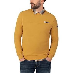 Timezone Heren Cosy Crewneck Sweatshirt, Amber Yellow, XXL