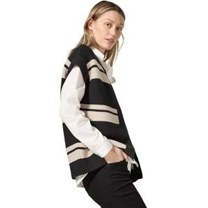 CECIL Gestreept vest, zwart, L