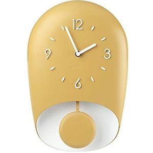 Guzzini - Home, BELL Wandklok met slinger - Mosterdgeel, 22 x 8 x h 33 cm - 168604206