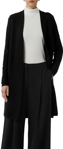 comma - Strickjacke - Geribd Vest - Lange Lijn