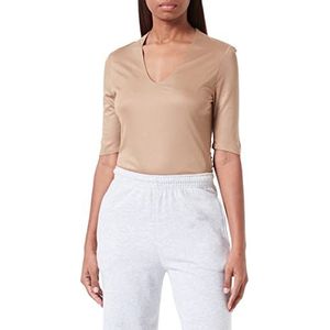 s.Oliver BLACK LABEL dames t-shirts korte mouw, bruin, 40