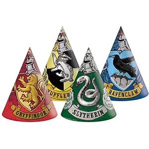 Procos 93372 Harry Potter, papieren hoeden 16 x 12 cm, FSC, kinderverjaardag