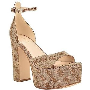 Guess Selima 210 Damessandalen met hak, bruin logo, Bruin logo 210, 11