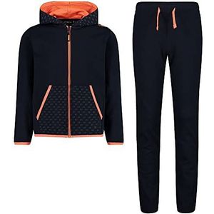 CMP Stretch Fleece Tracksuit Set Sweatshirt Broek met Insert, Boy, 110, Zwart Blauw