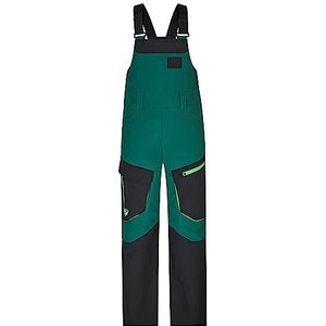 Ziener AKANDO-BIB Skibroek voor jongens, sneeuwbroek, waterdicht, warm, met bandjes, diep groen, 140