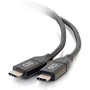 C2G 1,8m USB-C to USB-C 5A vermogen Delivery and Data Transfer Lead Geschikt voor gebruik met Galaxy S9/8+, MacBook Pro, iPad Pro, Google Pixel, Chromebook, Nexus, Huawei, Nintendo Switch en meer