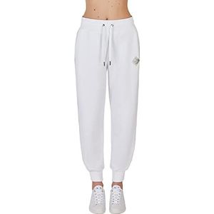 Armani Exchange Dames hoge taille, trekkoord, voorzakken. Jumpsuit, optic white, XL