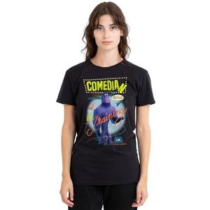 Monsters At Work Tylor, komiek in training dames T-shirt, zwart, klein, Zwart, S