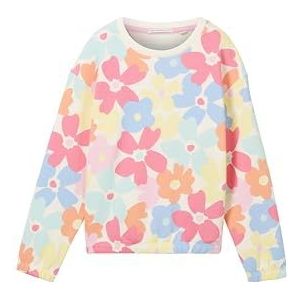 TOM TAILOR Sweatshirt voor meisjes, 34692 - Zeer grote veelkleurige bloem, 92/98 cm