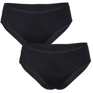 Lovable Microfiber slip maximale onzichtbaarheid, ruches gedifferentieerde elasticiteit No naden, art. 0193, 2-pack onzichtbare dames, Zwart, L