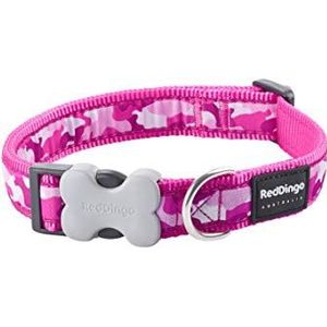 Red Dingo Camouflage Hondenhalsband, X-Small, Hot Pink