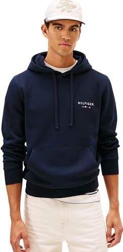 TOMMY HILFIGER Sweatshirt 'BRAND LOVE'  donkerblauw / wit