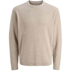 JACK & JONES Jcotier Knit Crew Neck, Desert Taupe, M