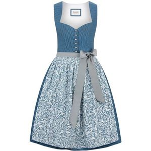 STOCKERPOINT Dirndl 'Rhianna'  blauw / grijs / wit