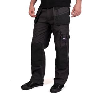 Lee Cooper Heren Multi & Holster Pocket Kneepad Werkveiligheidsbroek Cargobroek, Grijs/Zwart, 106 cm Taille Grote Pijpen