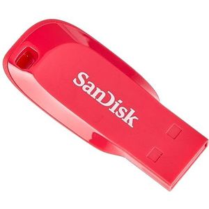 SanDisk 64 GB Cruzer Blade USB-stick - Elektrisch Roze